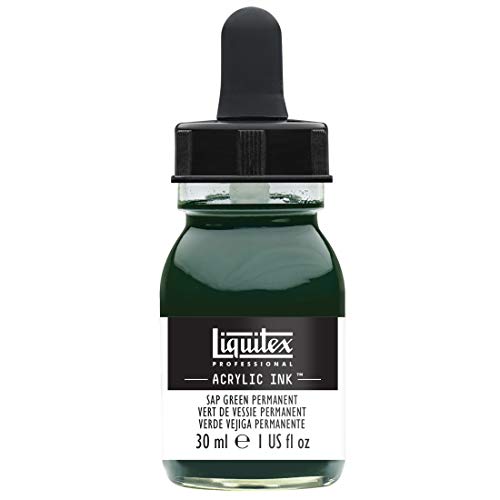 Liquitex 4260315 Professional Acrylic Ink 1-oz jar, Sap Green Permanent