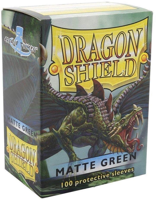 Dragon Shield Matte Green 100 Protective Sleeves 63x88mm