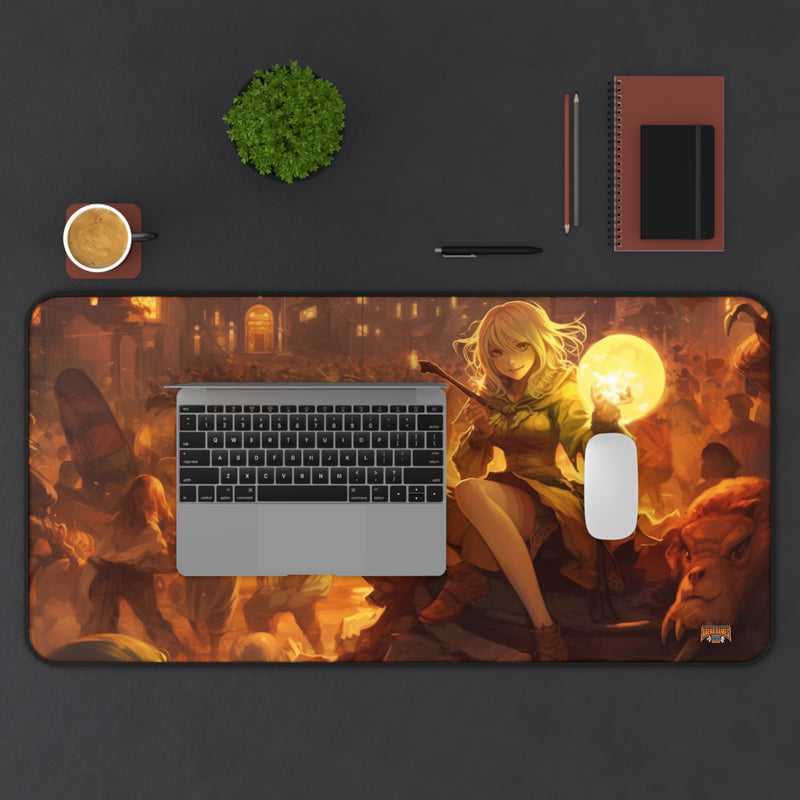 Load image into Gallery viewer, Design Series High Fantasy RPG - Female Adventurer #5 Neoprene Playmat, Mousepad for Gaming
