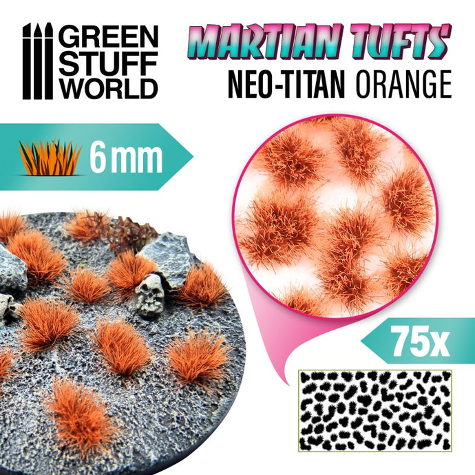 Green Stuff World Martian Fluorescent Tufts Neo-Titan Orange 10680