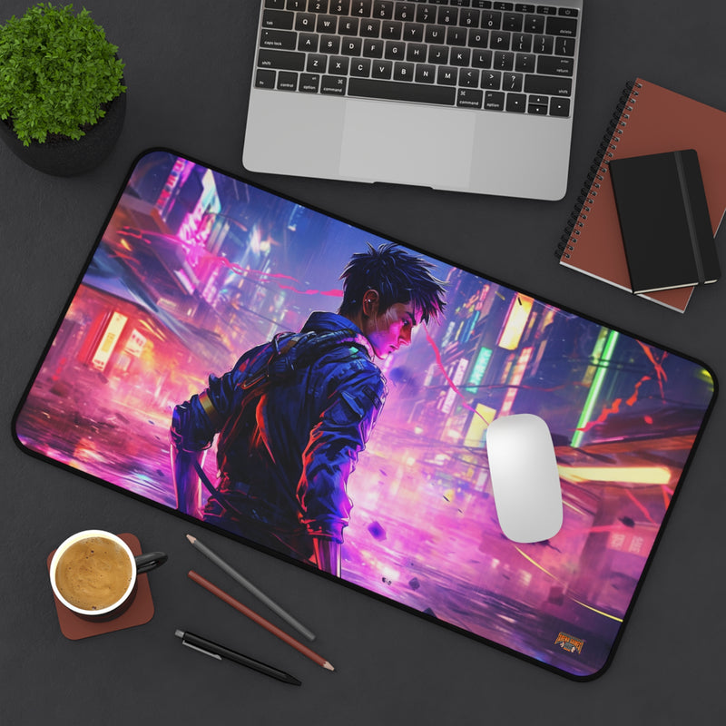 Load image into Gallery viewer, Design Series High Sci-Fi RPG - Neon City #1 Neoprene Playmat, Mousepad for Gaming
