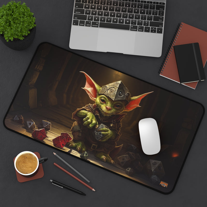 Load image into Gallery viewer, Design Series High Fantasy RPG - Dice Goblin #2 Neoprene Playmat, Mousepad for Gaming, RPGs, Card Games
