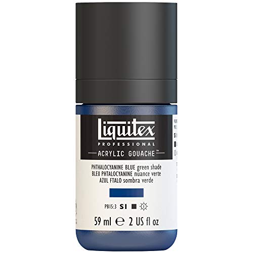 Liquitex Professional Acrylic Gouache 2-oz bottle, Phthalocyanne Blue (Green Shade)