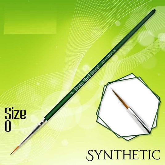 Green Stuff World for Models and Miniatures - Green Series Synthetic Brush Size 0 (2329)