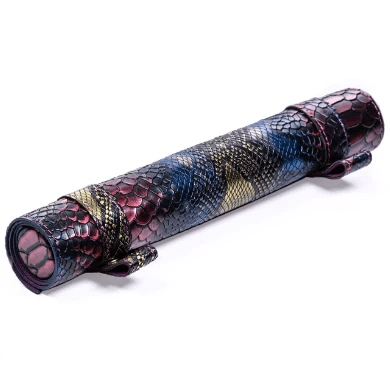 Foam Brain Games Dragon Scale Roll - up Leatherette Dice Mat FBG6025 - Cobbco