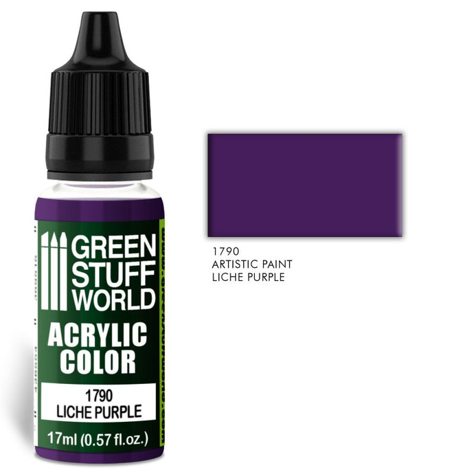 Green Stuff World – Acrylic Color Paint Liche Purple 1790  for Models and Miniatures