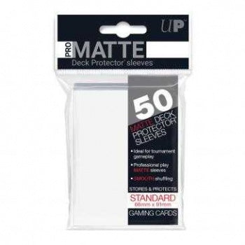 Ultrapro Pro Matte White Non-Glare Deck Protectors (Regular Size- 50 Ct)