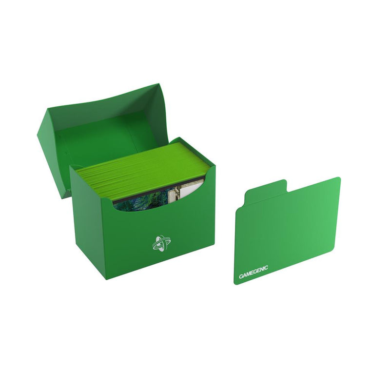 Load image into Gallery viewer, GameGenic Side Holder 80+ Green Deck Box
