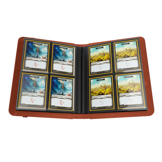 GameGenic Prime Album 8-Pocket: Red Holds 160 Sleeved Cards