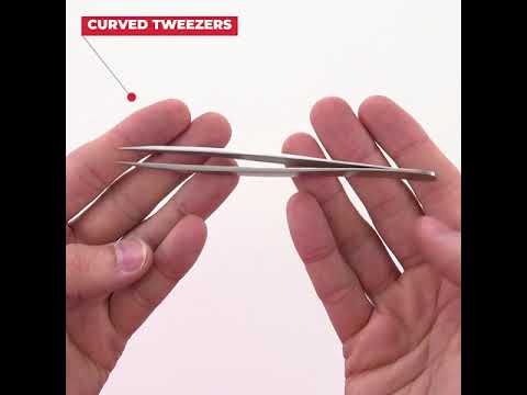 Load and play video in Gallery viewer, Vallejo Tools Extra Fine Curved Tweezers T12004
