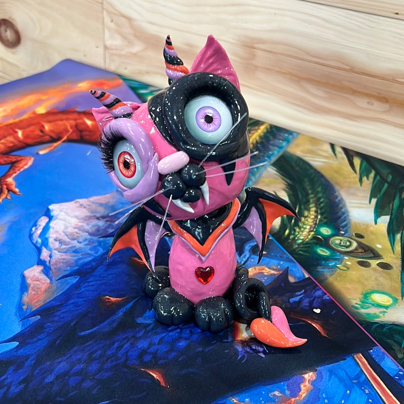 Load image into Gallery viewer, Nyx the Bat-0-Cat Demon by Made with Love Studios
