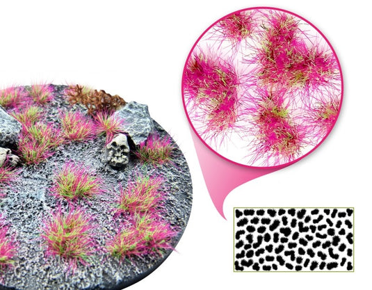 Green Stuff World - Blossom TUFTS - 6mm self-adhesive - PINK Flowers