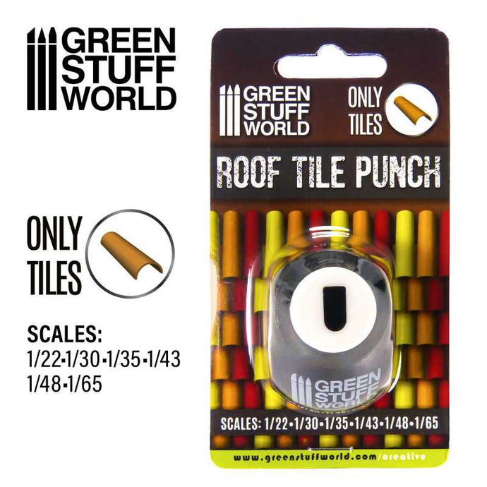 Green Stuff World for Models & Miniatures - Miniature Roof Tile Punch 1417