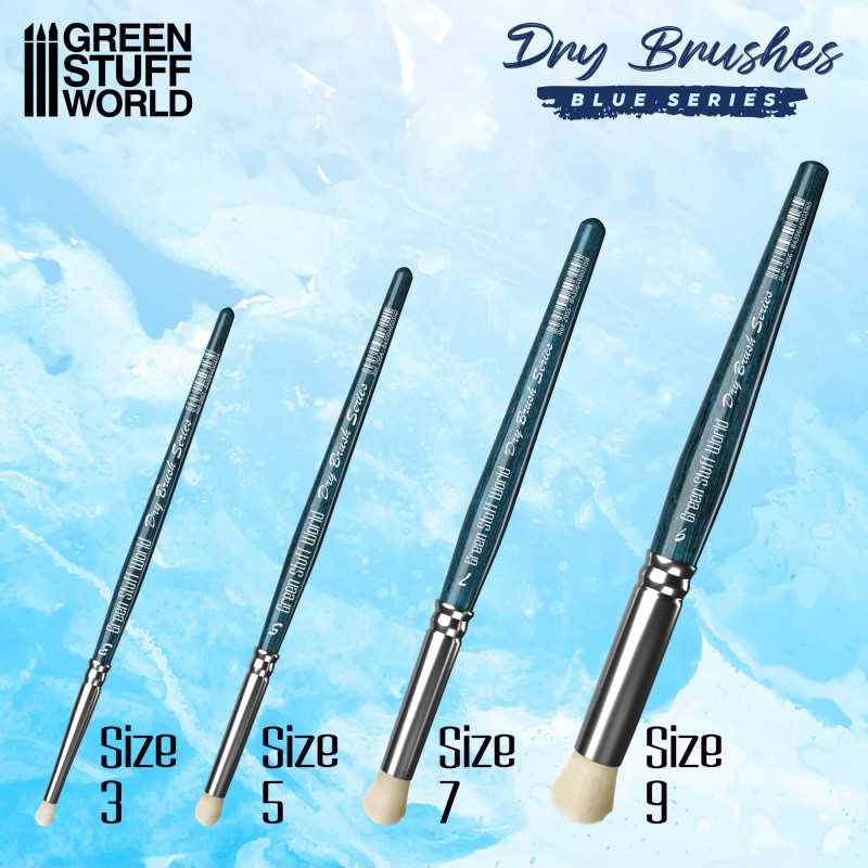 Load image into Gallery viewer, Green Stuff World for Models and Miniatures Premium Dry Brush Set - Blue Series 11241
