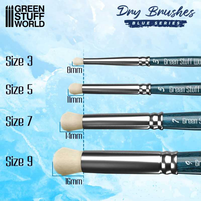 Load image into Gallery viewer, Green Stuff World for Models and Miniatures Premium Dry Brush Set - Blue Series 11241
