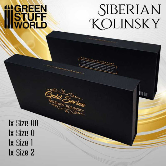 Green Stuff World for Models and Miniatures Premium Brush Set - Gold Series 10414