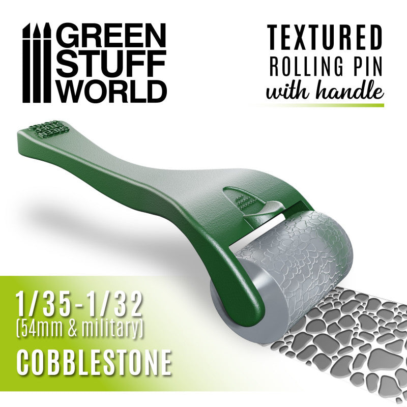 Load image into Gallery viewer, Green Stuff World - Rolling pin with Handle – Cobblestone 10484
