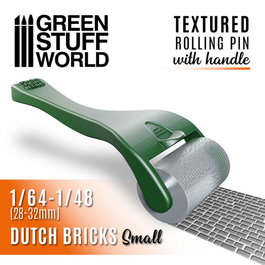 Green Stuff World - Rolling pin with Handle - Dutch Bricks Small 10489