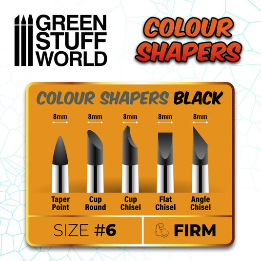 Green Stuff World Color Shaper Silicone Brushes Size 6 – Black Firm 12 –  Cobbco