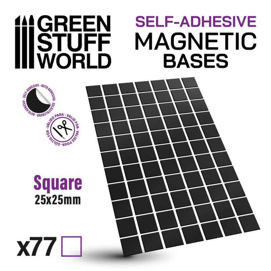 Green Stuff World for Models & Miniatures Magnetic Self-Adhesive Squares 10849