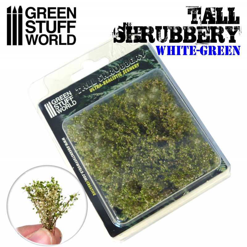 Load image into Gallery viewer, Green Stuff World for Models &amp; Miniatures: Tall Shrubbery White Green 9927
