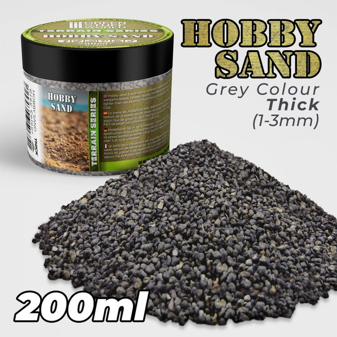 Green Stuff World Thick Hobby Sand - Dark Grey 200ml 11182