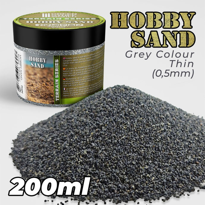 Green Stuff World Thin Hobby Sand - Dark Grey 200ml 11181