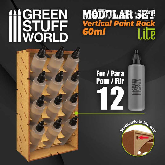 Green Stuff World for Models and Miniatures Vertical Paint Rack for 60 –  Cobbco