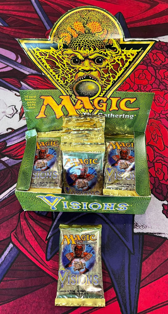 Magic The Gathering: Visions Booster Pack 1997 Sealed Cobbco Magic The Gathering: Visions Booster Pack 1997 Sealed Cobbco