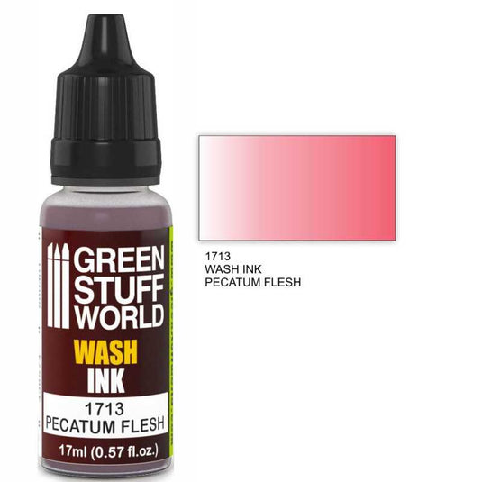 Green Stuff World for Models and Miniatures Wash Ink Pecatum Flesh 1713